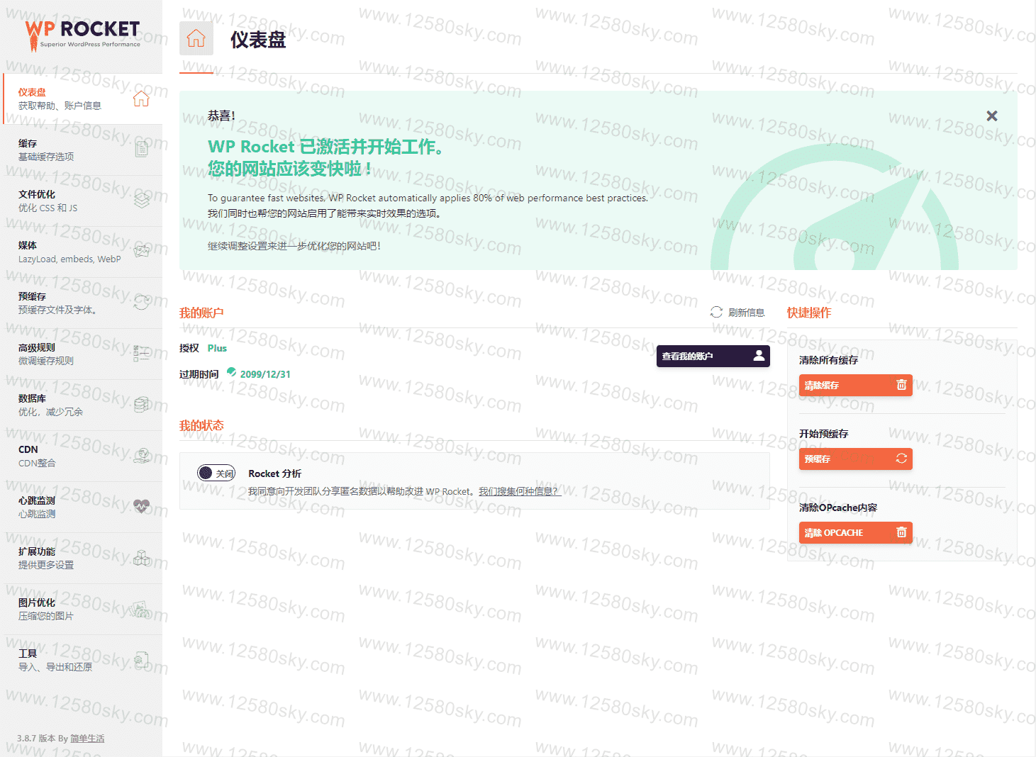 WordPress缓存加速插件WP Rocket 3.10.4免授权版