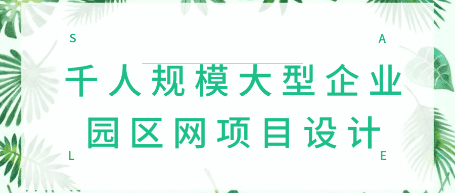 千人规模大型企业园区网项目设计