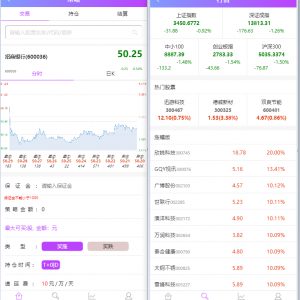 最新单手机版双融/金融系统 带静态推广官网