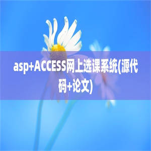 asp+ACCESS网上选课系统(源代码+论文)