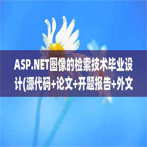 ASP.NET图像的检索技术毕业设计(源代码+论文+开题报告+外文翻译+文献综述+答辩PPT)