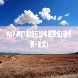 ASP.NET网络在线考试系统(源代码+论文)