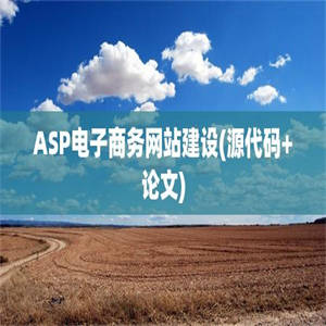 ASP电子商务网站建设(源代码+论文)