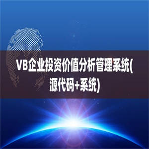 VB企业投资价值分析管理系统(源代码+系统)