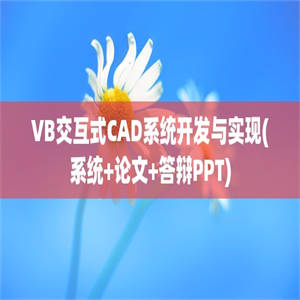 VB交互式CAD系统开发与实现(系统+论文+答辩PPT)