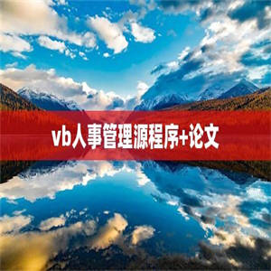 vb人事管理源程序+论文