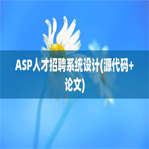 ASP人才招聘系统设计(源代码+论文)