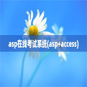 asp在线考试系统(asp+access)