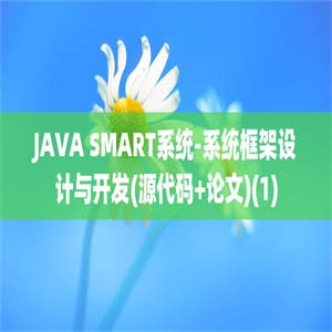 JAVA SMART系统-系统框架设计与开发(源代码+论文)(1)