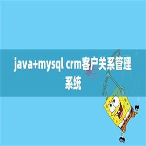 java+mysql crm客户关系管理系统