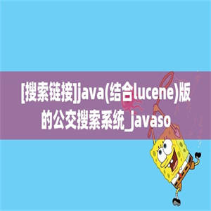 [搜索链接]java(结合lucene)版的公交搜索系统_javaso