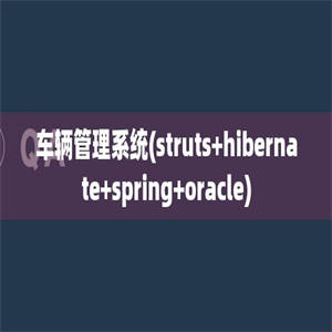 车辆管理系统(struts+hibernate+spring+oracle)