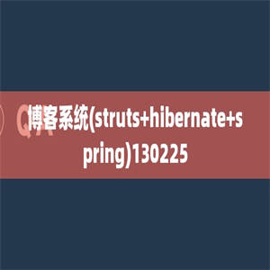 博客系统(struts+hibernate+spring)130225