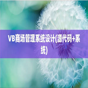 VB商场管理系统设计(源代码+系统)