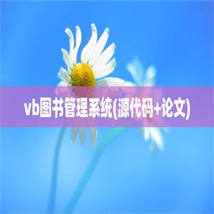 vb图书管理系统(源代码+论文)