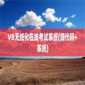 VB无纸化在线考试系统(源代码+系统)