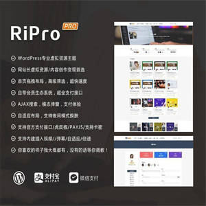 【WP主题】RiproV8.7主题去授权无限制版