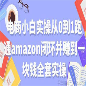 电商小白实操从0到1跑通amazon亚?逊闭环并赚到一块钱全套实操