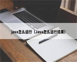 java怎么运行（Java怎么运行结果）