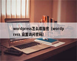 wordpress怎么读加密（wordpress 设置访问密码）