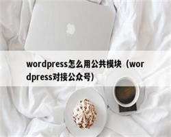 wordpress怎么用公共模块（wordpress对接公众号）