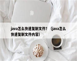 java怎么快速复制文件？（java怎么快速复制文件内容）