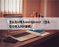 怎么在id导入wordpress？（怎么在ID导入PDF编辑）