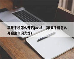 苹果手机怎么开启java？（苹果手机怎么开启来电闪光灯）