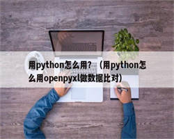 用python怎么用？（用python怎么用openpyxl做数据比对）